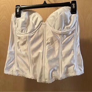 Vintage Bustier longline white empire intimates 38B